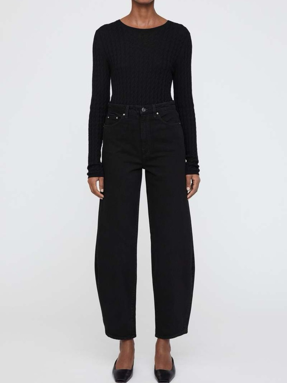 Toteme Black Barrel-leg Jeans 23/30 - Picture 5 of 10